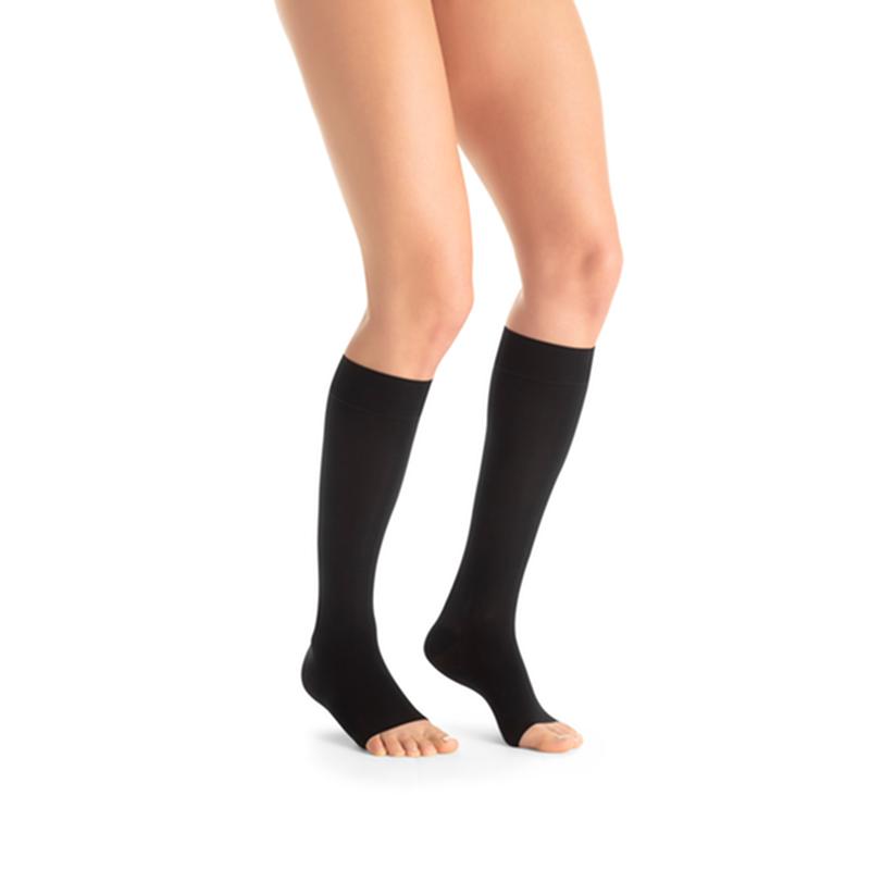 PR/1 JOBST ULTRASHEER WOMEN, KNEE HIGH PETITE, 20-30MMHG, SM, CLASSIC BLACK, OPEN TOE