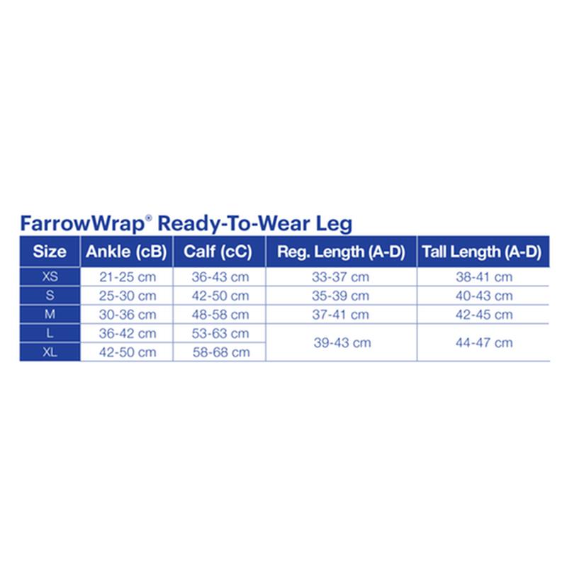 BX/1 JOBST FARROWWRAP CLASSIC READY-TO-WEAR LEGPIECE 30-40 MMHG, EXTRA LARGE REGULAR, TAN