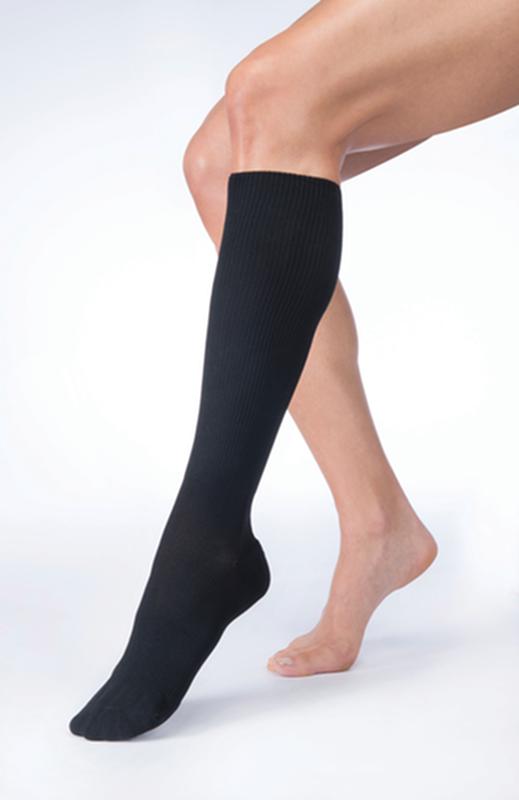 BX/1 JOBST FARROWHYBRID ADI READY-TO-WEAR KNEE HIGH LINERFOOT COMPRESSION , 20-30 MMHG, MEDIUM WIDE, BLACK