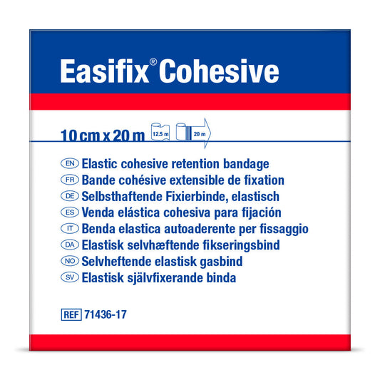 BX/10 EASIFIX COHESIVE SELF-ADHESIVE FIXATION BANDAGE 4CM X 4M (STRETCHED)