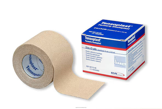 BX/12 TENSOPLAST ROBUST ELASTIC ADHESIVE CREAM BANDAGE 5CM X 4-5M (STRETCHED)