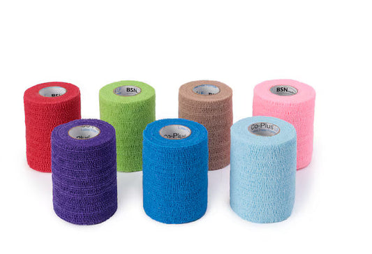 BX/12 CO-PLUS ELASTIC COHESIVE BANDAGE 15CM X 3.6M (STRETCHED), BEIGE