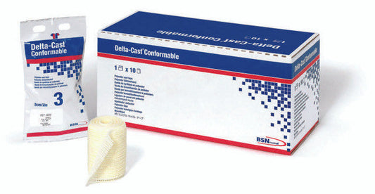 BX/10 DELTA-CAST CONFORMABLE POLYESTER CAST TAPE 12.5CM X 3.6M, WHITE