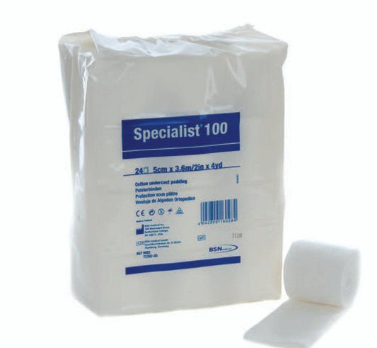BX/12 SPECIALIST 100 COTTON CAST PADDING 10CM X 3.7M