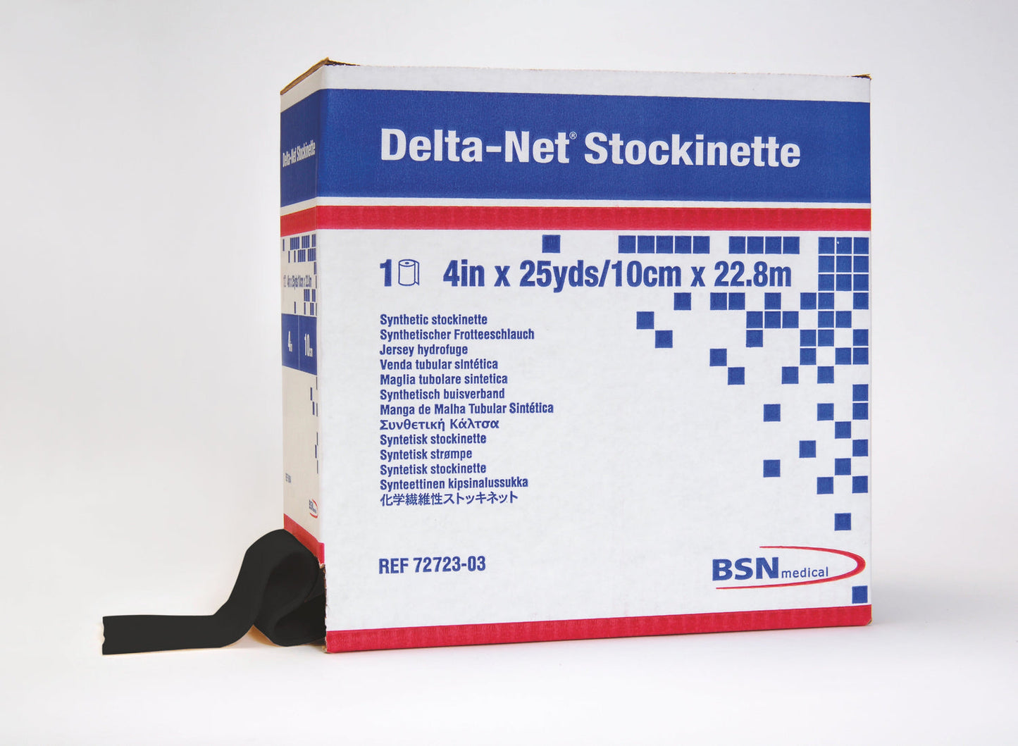 BX/1 DELTA-NET SYNTHETIC STOCKINETTE 15CM X 22.8M, BLACK