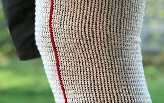EdemaWear stockinet large for limb circumference up to 115 cm (46"), Red stripe, Single stockinet - 1 Each
