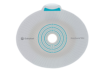 SenSura® Mio Click Skin Barrier, Non-Convex, Pre-Cut Stoma Opening 7/8" (22mm), Flange 1-9/16" (40mm) - Box of 5