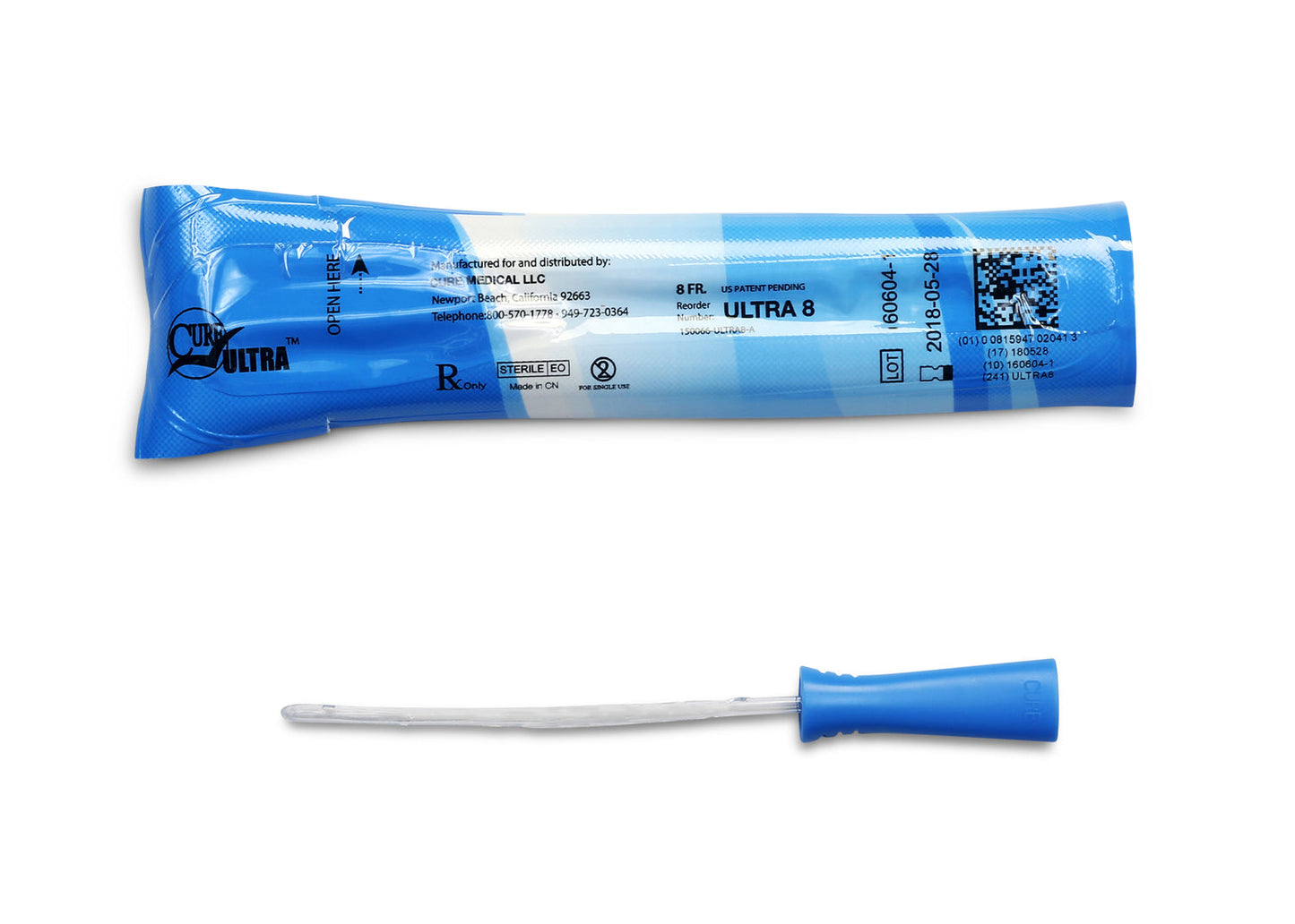 Cure Ultra™ Intermittent Pre-lubricated Urinary Catheter for Females - Box of 30