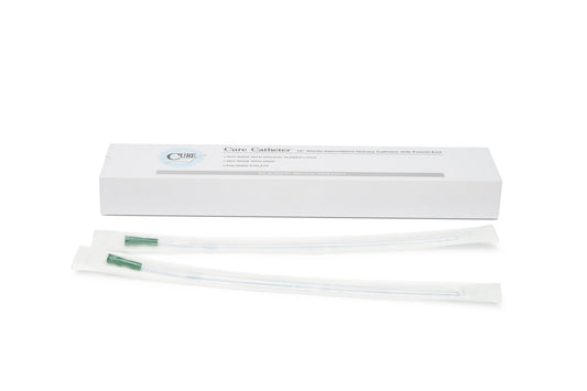 Cure Catheter™ Uncoated Intermittent Urinary Catheter for Males - Box of 30