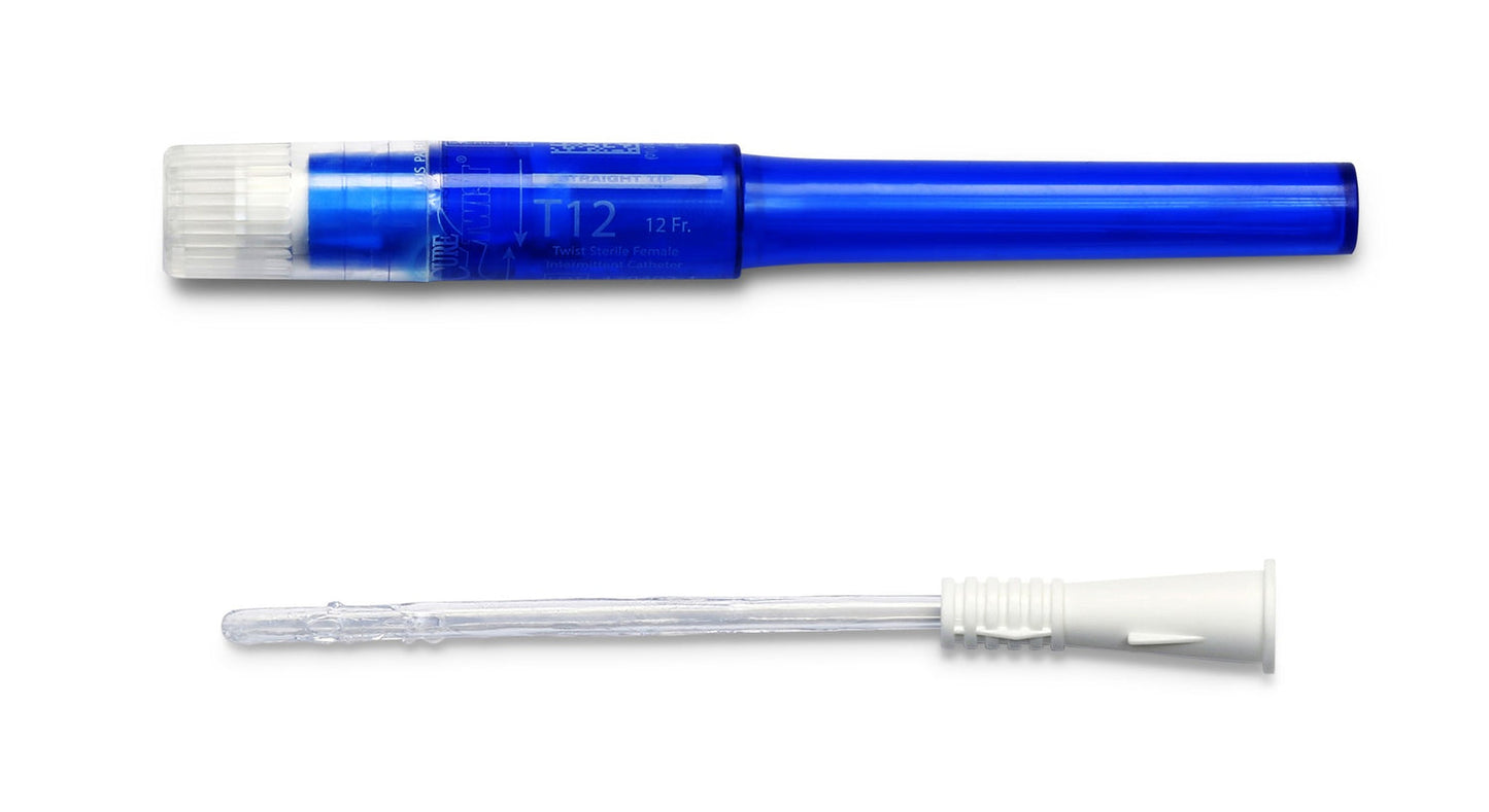 Cure Twist® Intermittent Pre-lubricated Urinary Catheter for Females - Box of 30