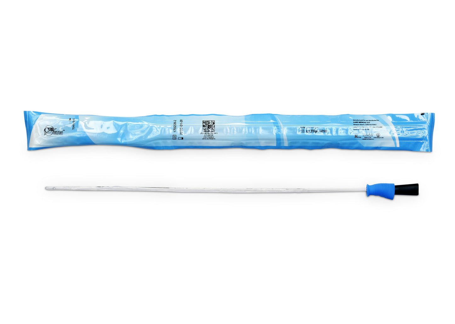 Cure Ultra™ Intermittent Pre-lubricated Urinary Catheter for Males - Box of 30