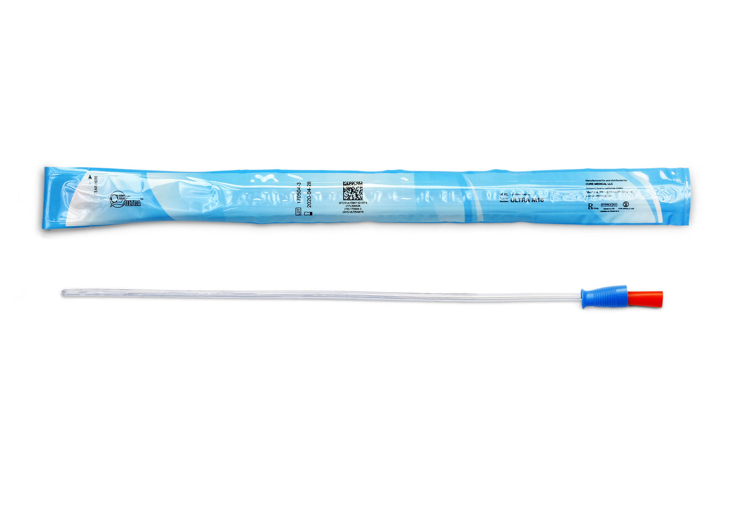 Cure Ultra™ Intermittent Pre-lubricated Urinary Catheter for Males - Box of 30