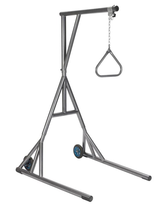 Heavy Duty Trapeze with Base and Wheels, Silver Vein - 1 Each