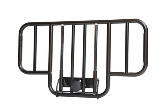 No Gap Half Length Side Bed Rails with Brown Vein Finish - 1 Each