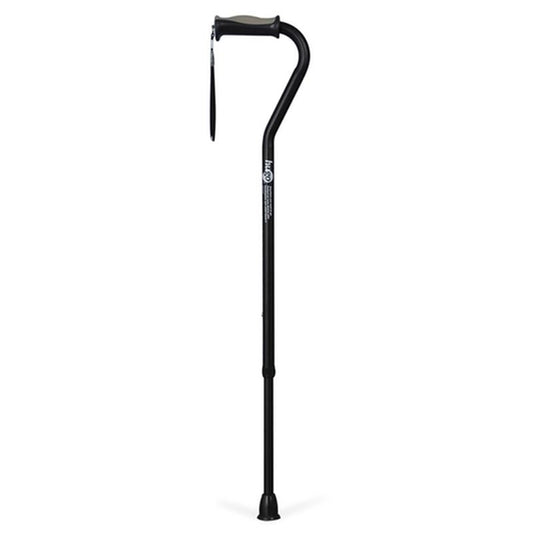 Adjustable Offset Handle Cane with Reflective Strap - 1 Each