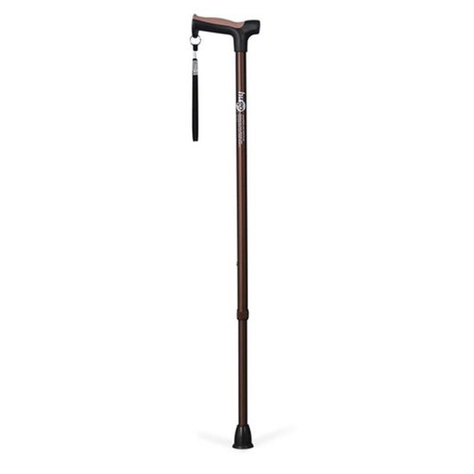 Adjustable Derby Handle Cane with Reflective Strap - 1 Each