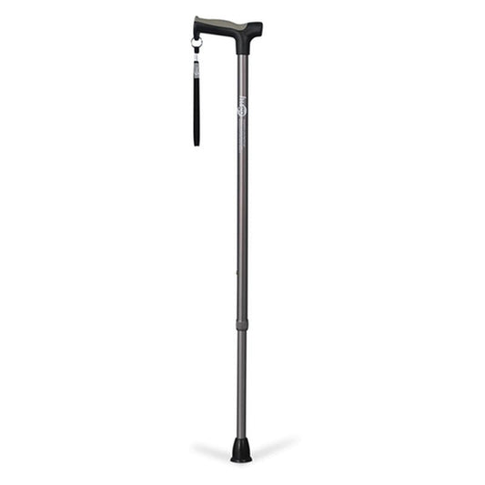 Adjustable Derby Handle Cane with Reflective Strap - 1 Each