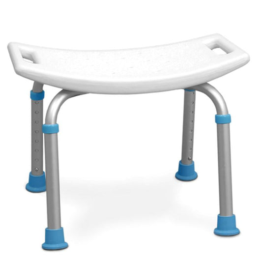 Adjustable Bath and Shower Chair with Non-Slip Seat, White - 1 Each