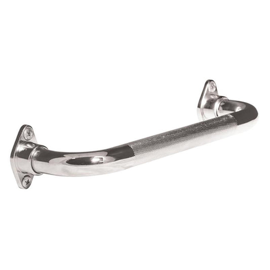 Knurled Chrome Grab Bar with Rotating Flange, 16" / 40.64 cm - 1 Each
