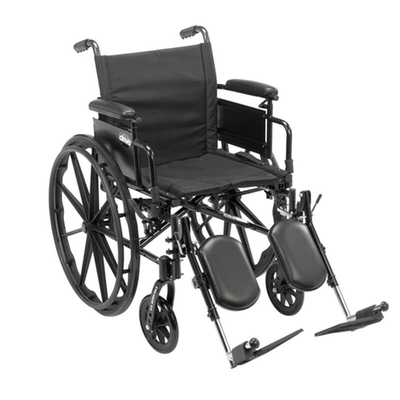 Cruiser X4 Lightweight Dual Axle Wheelchair with Adjustable Detachable Arms, Desk Arms, Elevating Leg Rests, 16" Seat - 1 Each