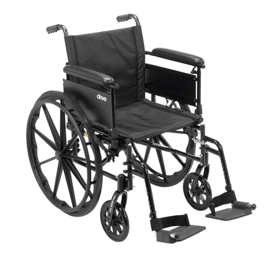 Cruiser X4 Lightweight Dual Axle Wheelchair with Adjustable Detachable Arms, Full Arms, Swing Away Footrests, 16" Seat - 1 Each