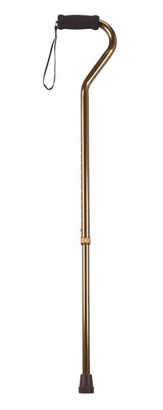Foam Grip Offset Handle Walking Cane, Bronze - 1 Each