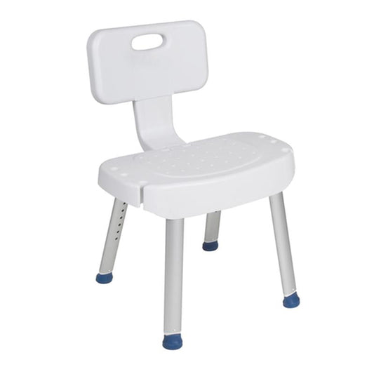 Bathroom Safety Shower Chair with Folding Back - 1 Each