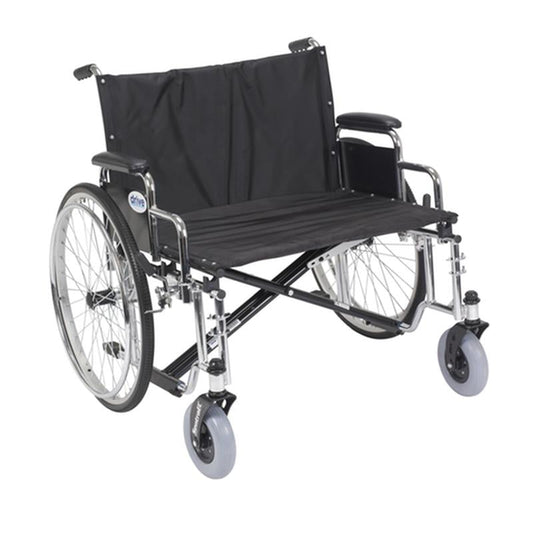 Sentra EC Heavy Duty Extra Wide Wheelchair, Detachable Desk Arms, 28" Seat - 1 Each