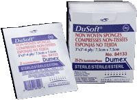 BX/25 (2/PK) DUSOFT NON-WOVEN SPONGE 3IN X 3IN, 4PLY, STERILE