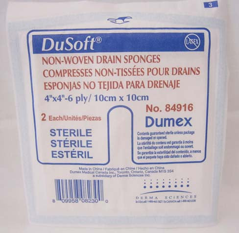 (CS/20) BX/35 TRACH DRAIN SPONGE NON WOVEN STERILE,  2X2 6PLY