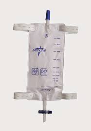 EA/1 LEG BAG W/ COMFORT STRAPS, 19OZ, STERILE