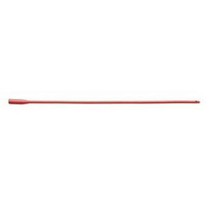 BX/12 INTERMITTENT RED RUBBER LATEX CATHETER, SIZE 14FR 16IN