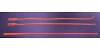 BX/12 INTERMITTENT RED RUBBER LATEX CATHETER, SIZE 22FR 16IN