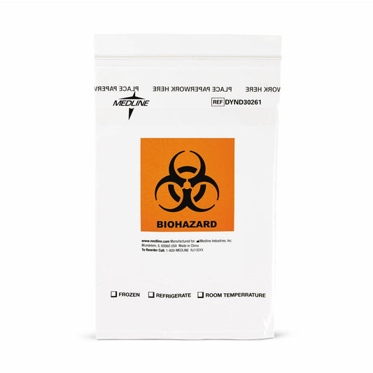 CS/1000 ZIP-STYLE BIOHAZARD SPICIMEN BAGS 6" X 9"