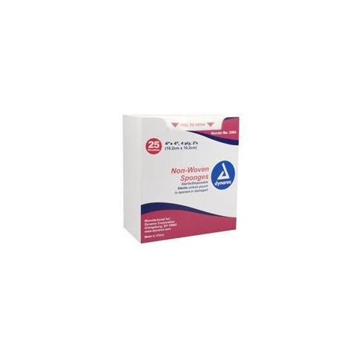 BX/25 STERILE GAUZE SPONGE, 4IN X 4IN, 2'S, NON-WOVEN