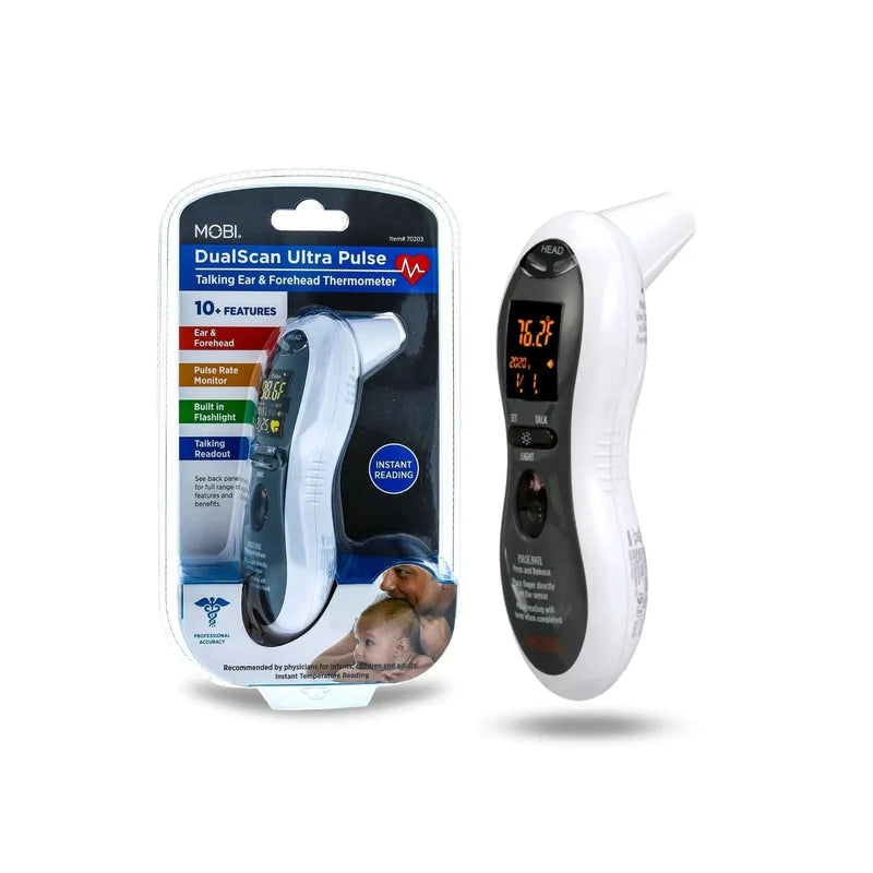 Mobi Dualscan Talking Ear and Forehead Thermometer