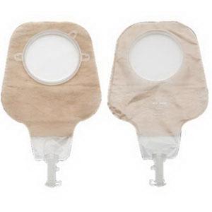 New Image Two-Piece High Output Drainable Pouch, Flange 2-3/4" (70mm), Ultra-Clear 12" (30cm) - Box of 10