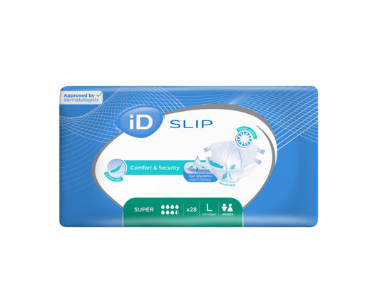 CS/3 (28/PKG) ID SLIP SUPER, LARGE, (45"-61"), 3800 ML ABSORBENCY.