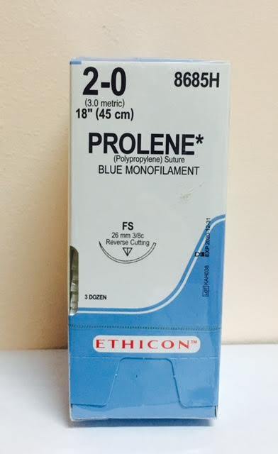 CS/36 SUTURE PROLENE SZ 2-0,  26MM, 18IN