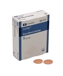 BX/100 CURITY SHEER ADHESIVE SPOT BANDAGE, 7/8IN