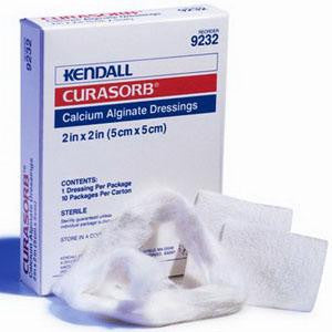BX/10 CURASORB CALCIUM ALGINATE DRESSING, SIZE 4IN X 4IN (10CM X 10CM)