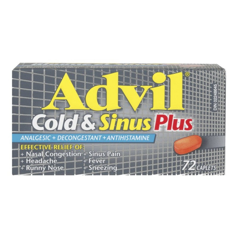 Advil Cold and Sinus Plus 72 Caplets