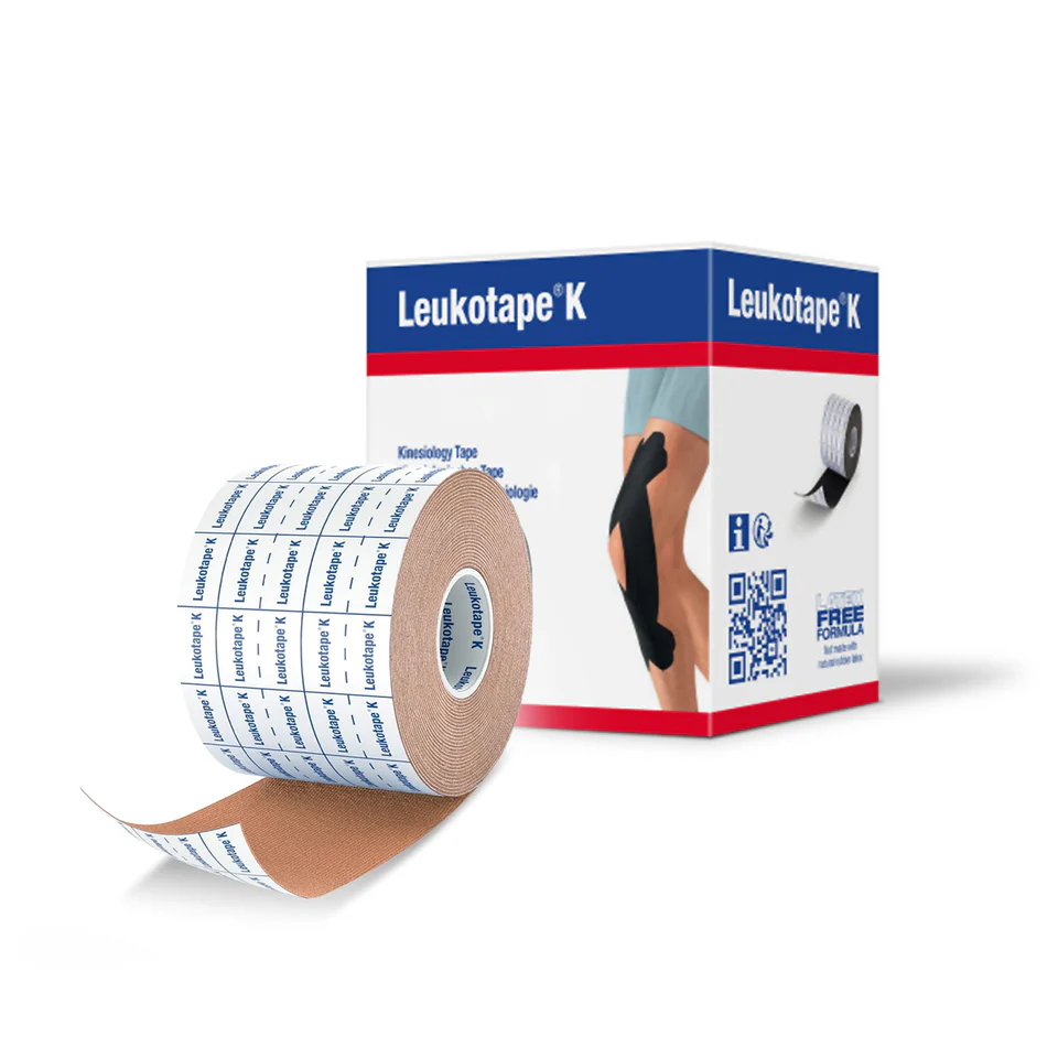 Leukotape K - Elastic Adhesive Tape, 5cm x 5m, Beige - 1 Box
