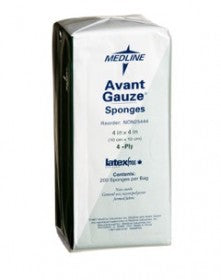 PK/200 AVANT GAUZE SPONGE 10CM x 10CM 4-PLY NON-WOVEN NON-STERILE