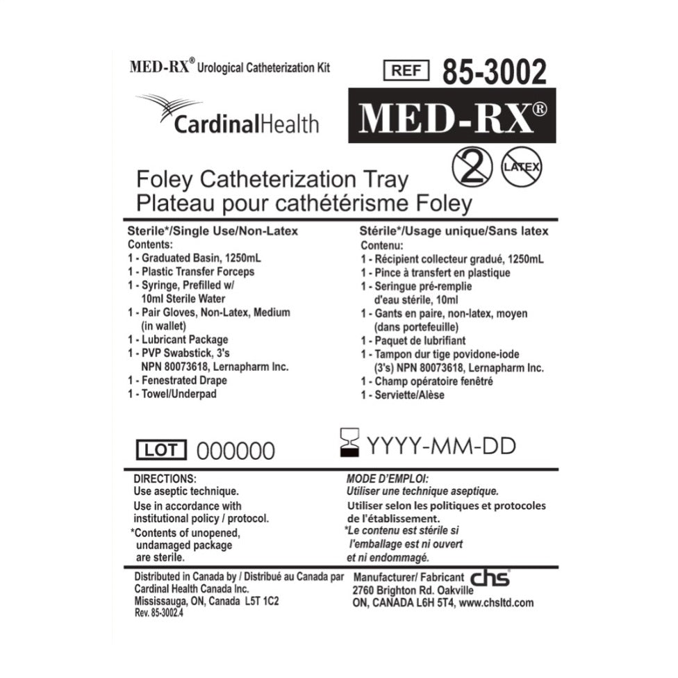 EA/1 FOLEY LIDDED CATHETER TRAY