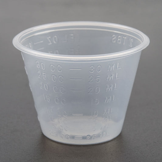 CS/5000  GRADUATED MEDICINE CUPS, TRANSLUCENT, PLASTIC, 1OZ