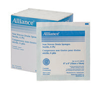 TR/25 TRACHEOSTOMY DRAIN SPONGE, 10CM X 10CM, NON WOVEN, 6PLY.STERILE