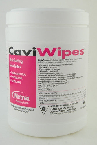 TUB/160  CAVIWIPES DISINFECTING TOWELETTE, REGULAR 6IN X 6.75IN 3 MINUTE ACTION