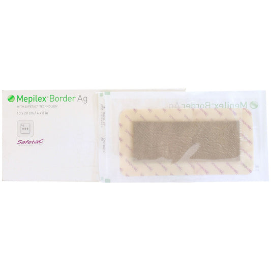 BX/10  MEPILEX BORDER POST-OP SELF ADHESIVE ABSORBENT FOAM DRESSING WITH SAFETAC& FLEX INNOVATION 10CM X 20CM