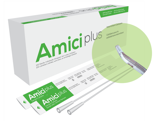 BX/100 AMICI PLUS TIEMANN INTERMITTENT CATHETERS, SIZE 12FR 16IN